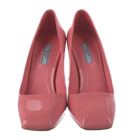 Prada patent leather block heel pink pumps - Picture 3 of 5